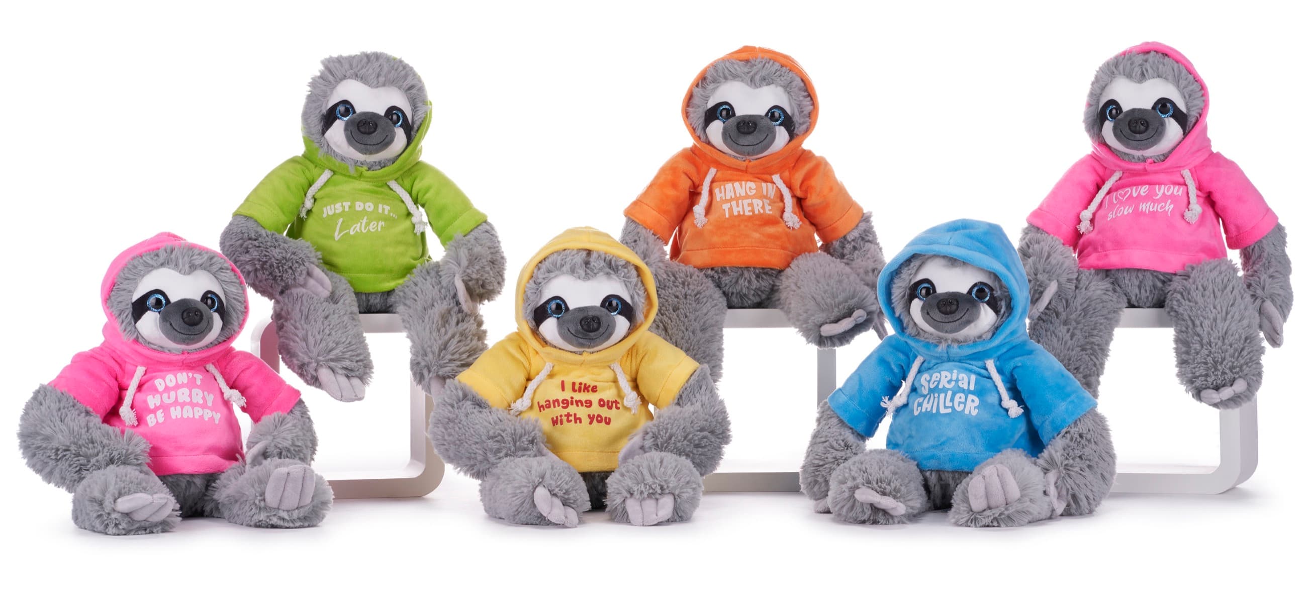 Product - Sloth Sitting in Bright Hoodies 6 Ass