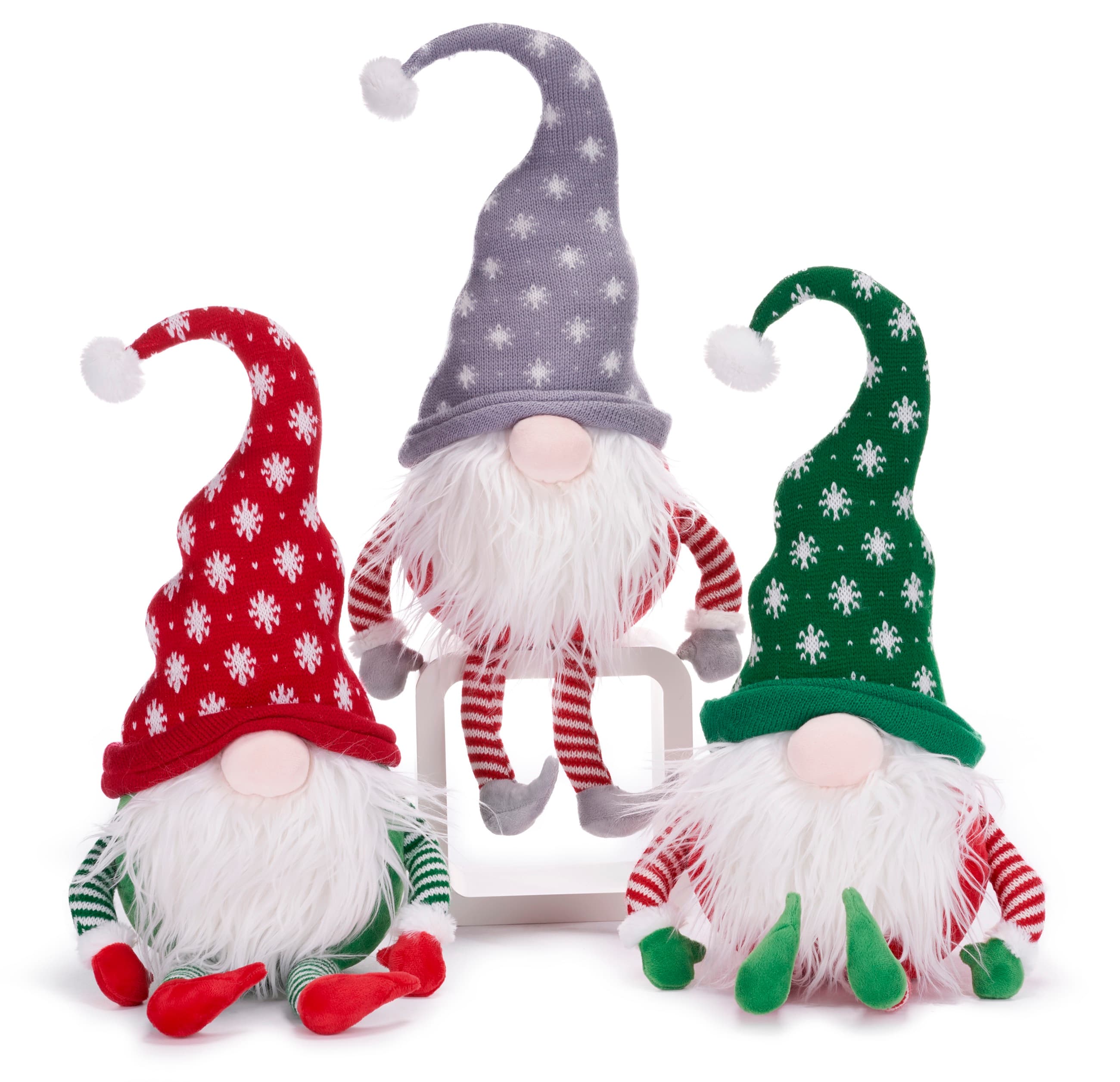 Product - Christmas Gnomes in Knitted Material 3 Ass