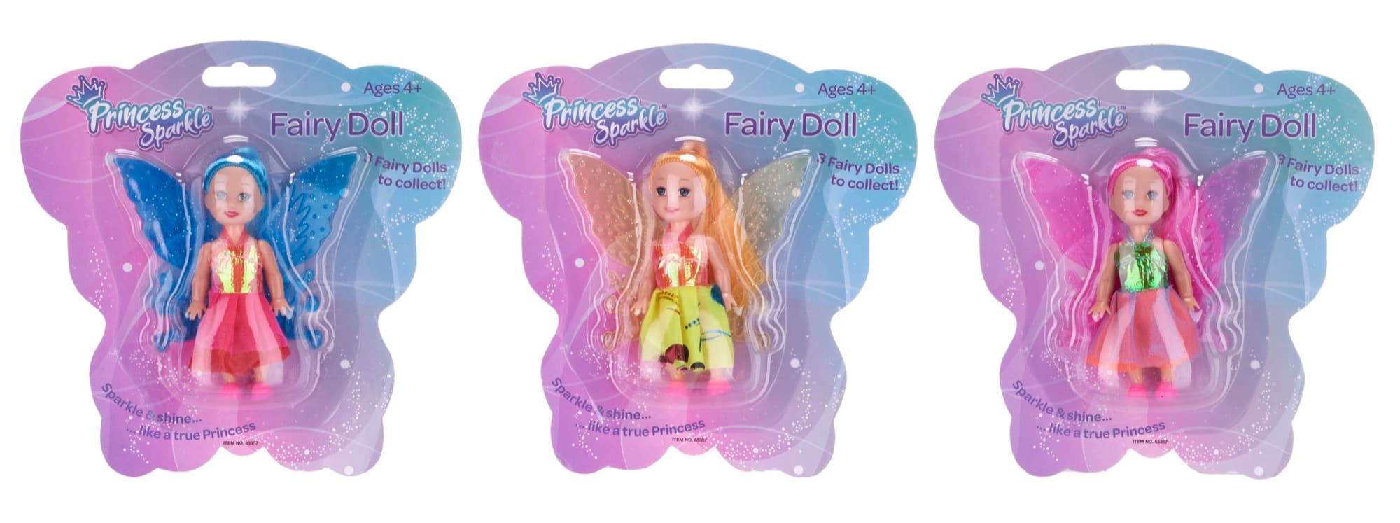 Fairy Dolls 3 Ass Princess Sparkle - Product image