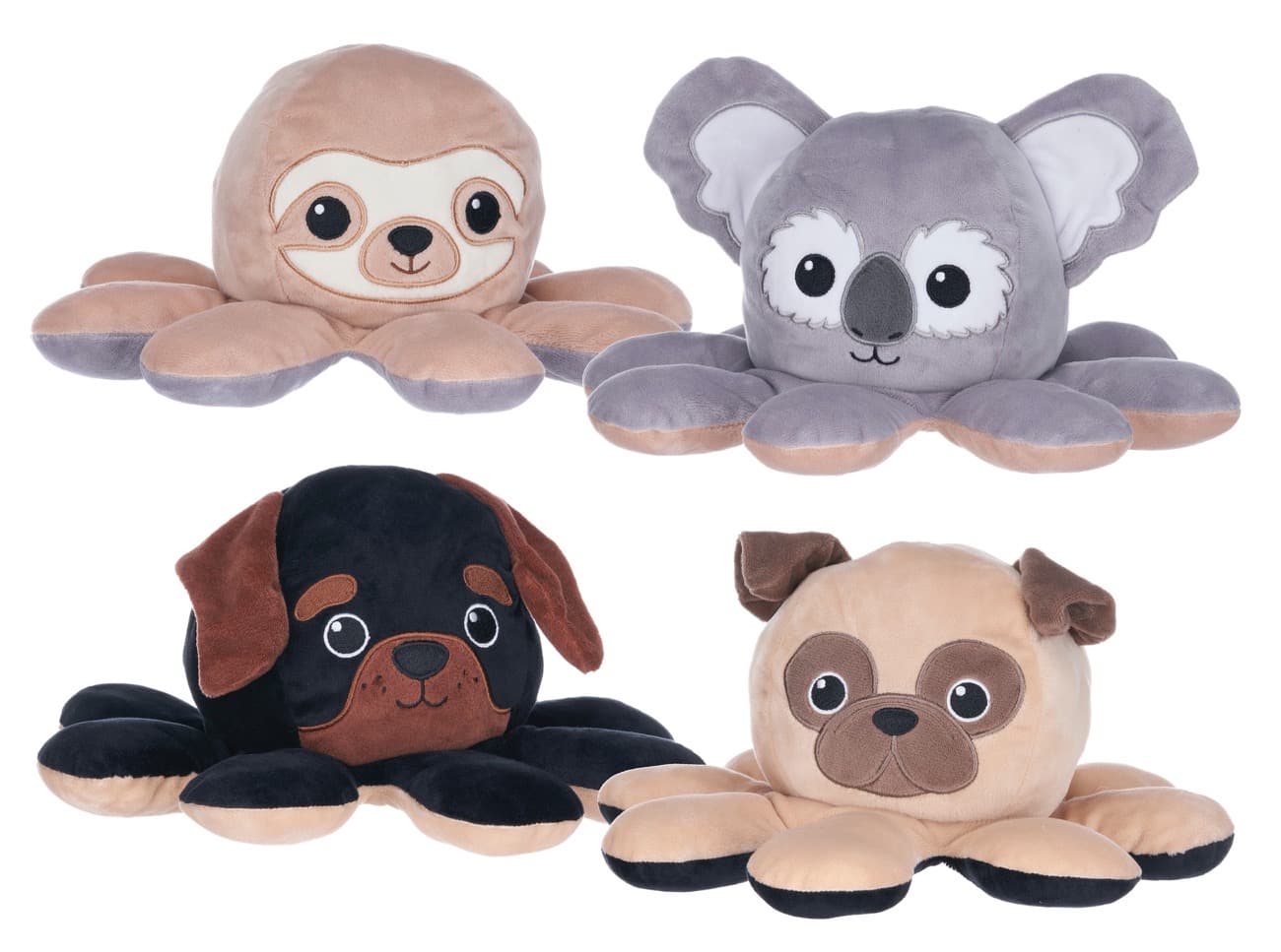 Large Reversible Dog Kwola and Sloth - Product image